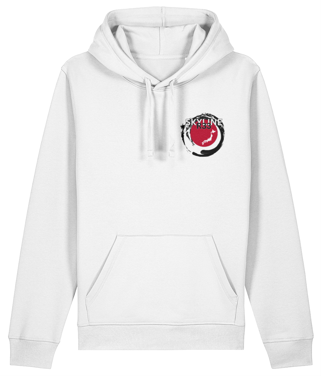 R33 Skyline Manga Style Hoodie - White