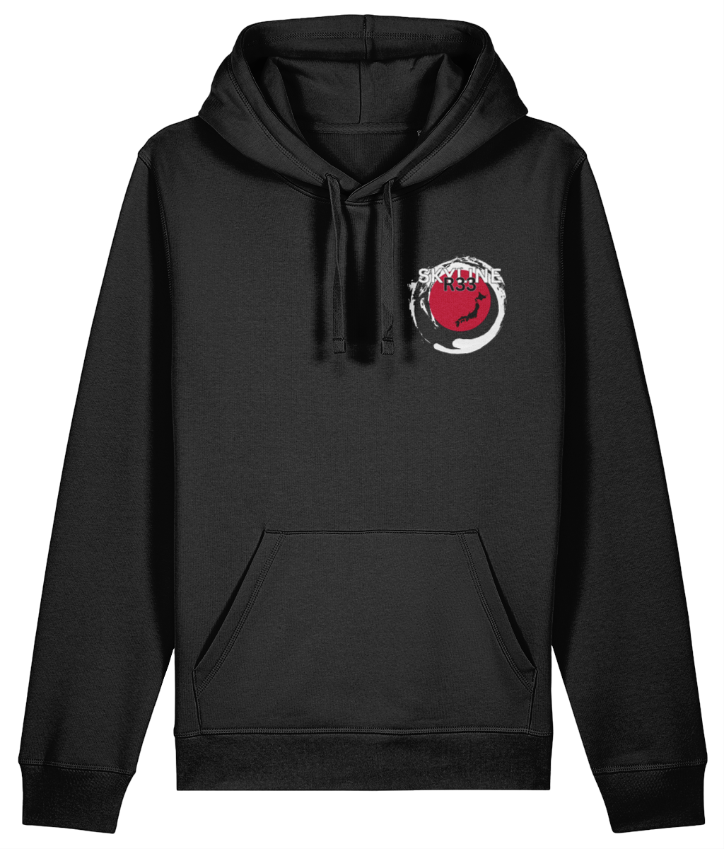 R33 Skyline Manga Style Hoodie - Black