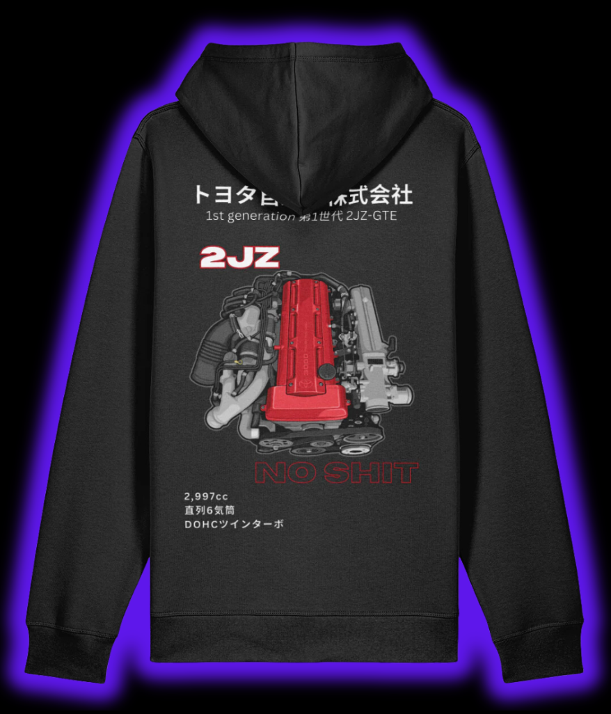 MK4 Supra 2JZ Hoodie Black
