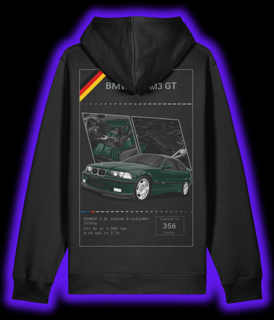 BMW E36 M3 GT Hoodie - Black