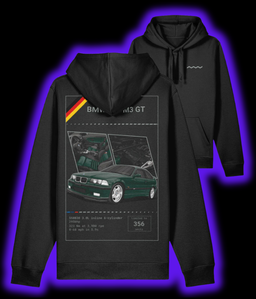 BMW E36 M3 GT Hoodie - Black