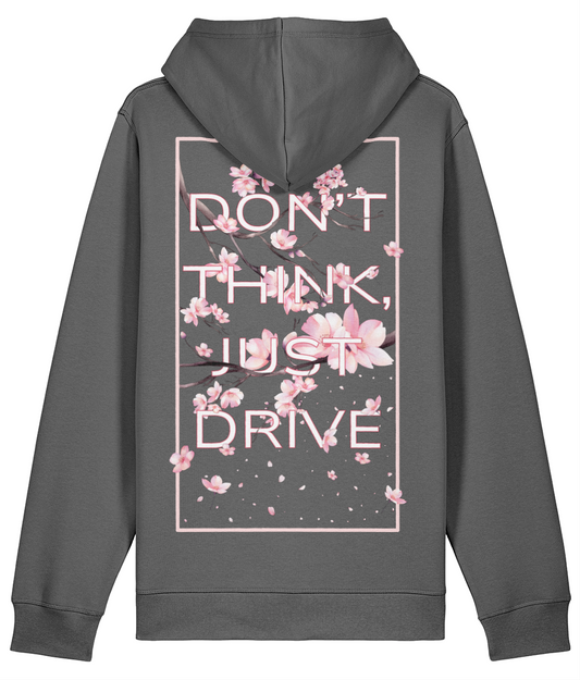 Don't Think, Just Drive Hoodie - Anthracite