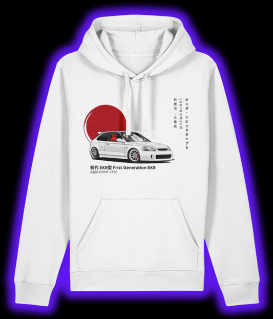 Honda Civic Type R EK9 Hoodie - White