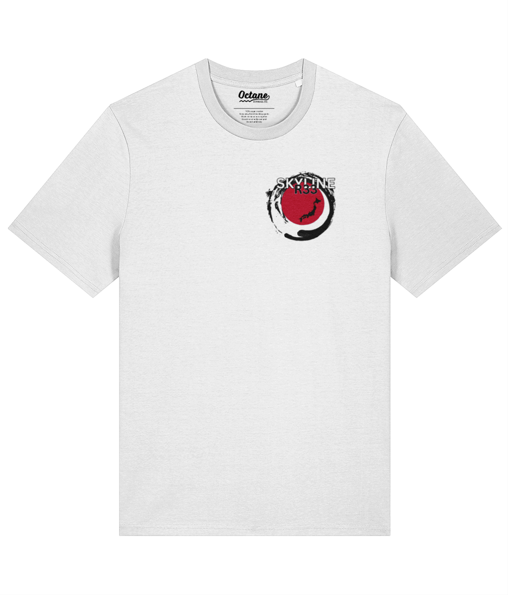 R33 Skyline Manga Style T-shirt - White