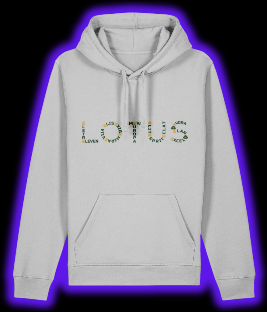 Lotus WordArt Hoodie - Light Grey