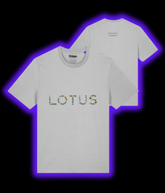 Lotus WordArt T-Shirt - Heather Grey