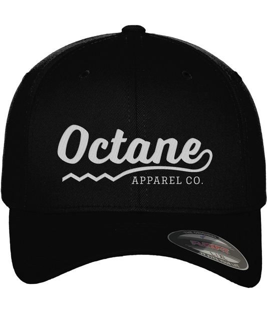 Octane Apparel Classic Logo Fitted Baseball Cap - Black