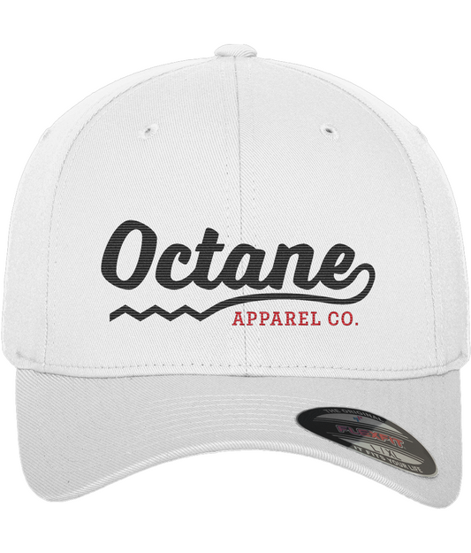 Octane Apparel Fitted Baseball Cap - White