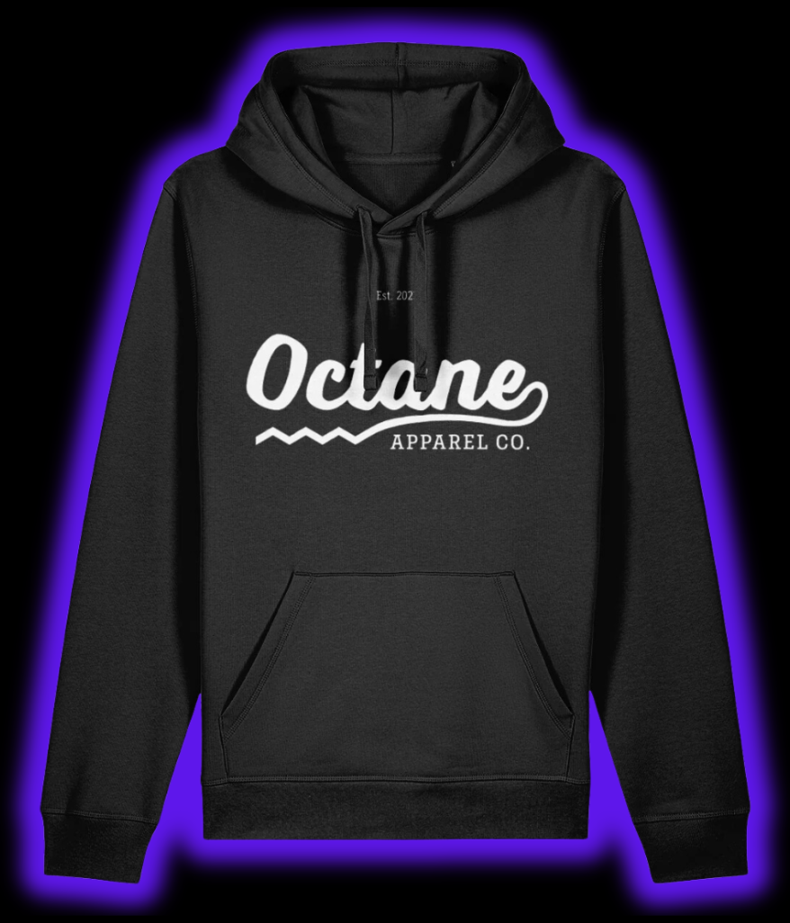 Octane Logo & Slogan Hoodie - Black