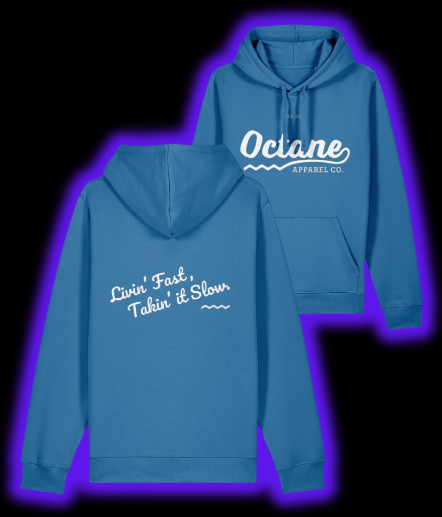 Octane Logo & Slogan Hoodie - Blue