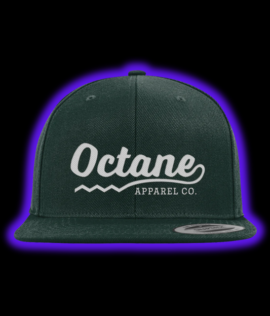 Octane Apparel Classic Logo Snapback Cap - Forest Green