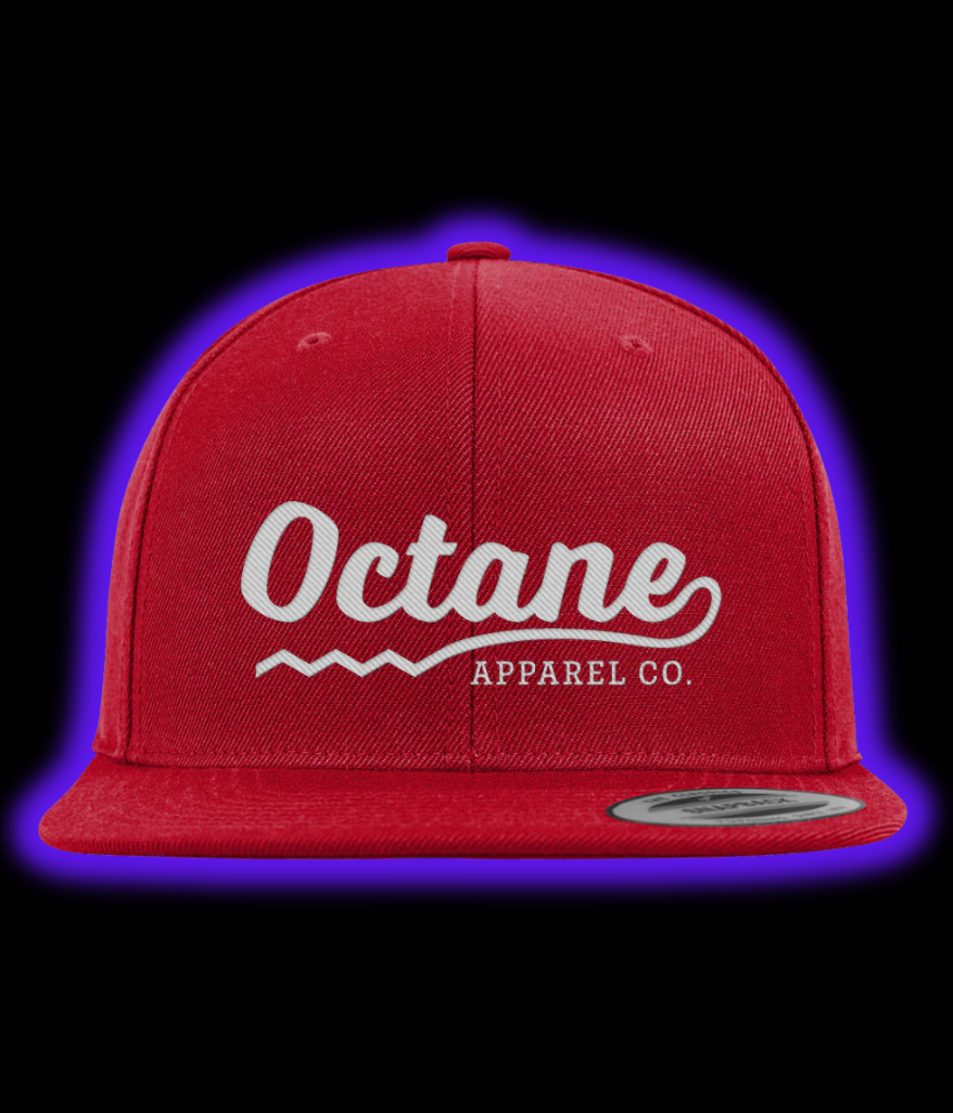 Octane Apparel Classic Logo Snapback Cap - Red